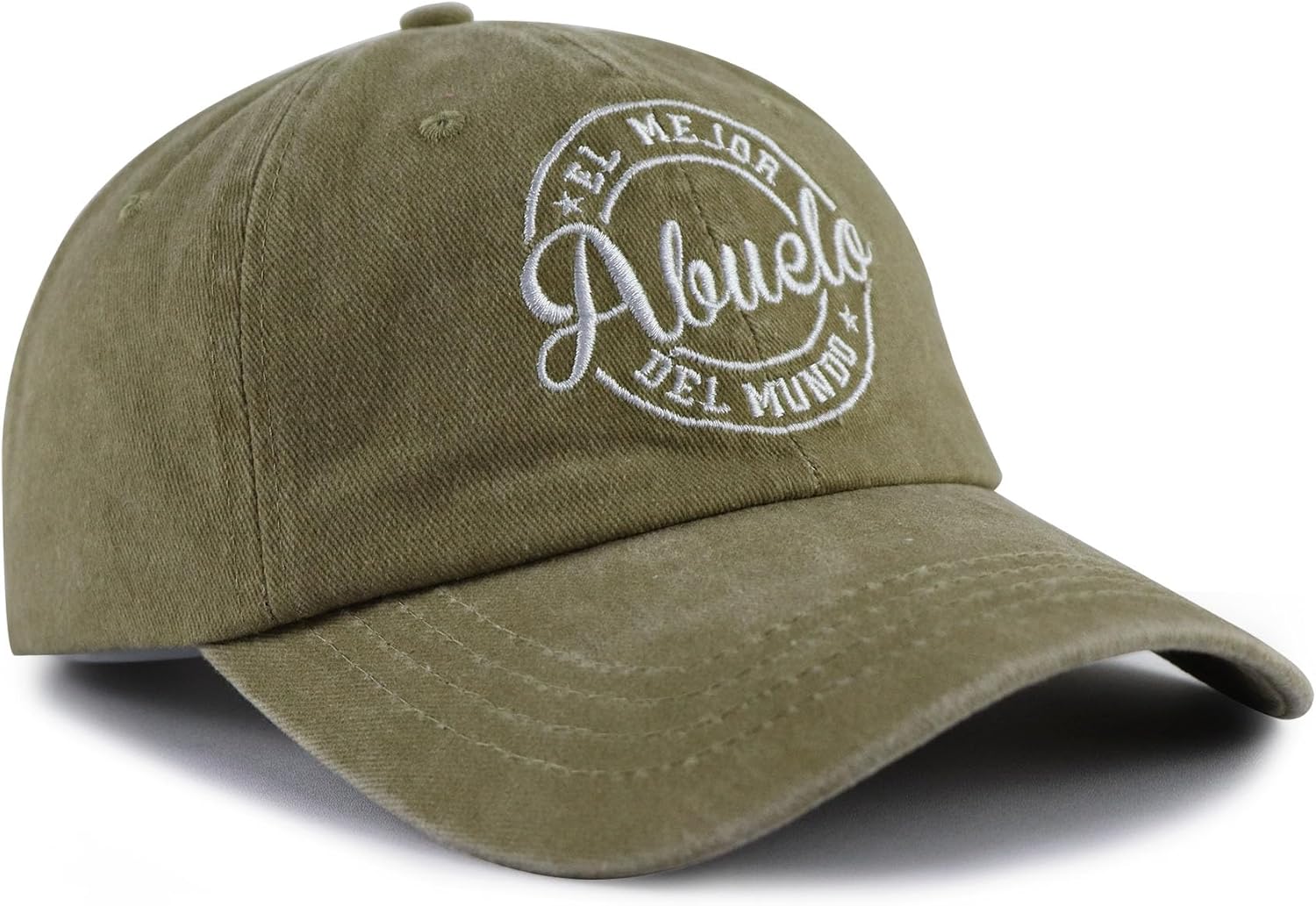 Funny Embroidered EL Mejor Abuelo Del Mundo Hat for Men, Adjustable Cotton Grandpa Baseball Cap - Image 3