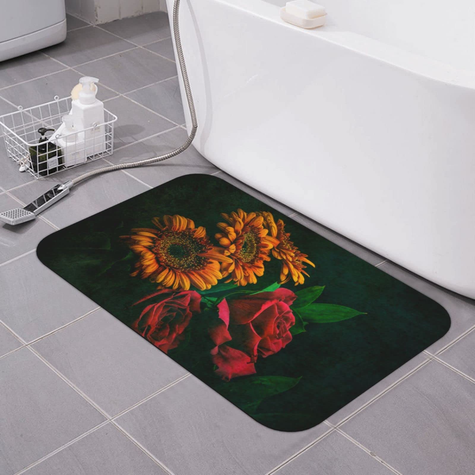 Tapis de douche antidérapant en diatomite à séchage ultra rapide pour la salle de bain