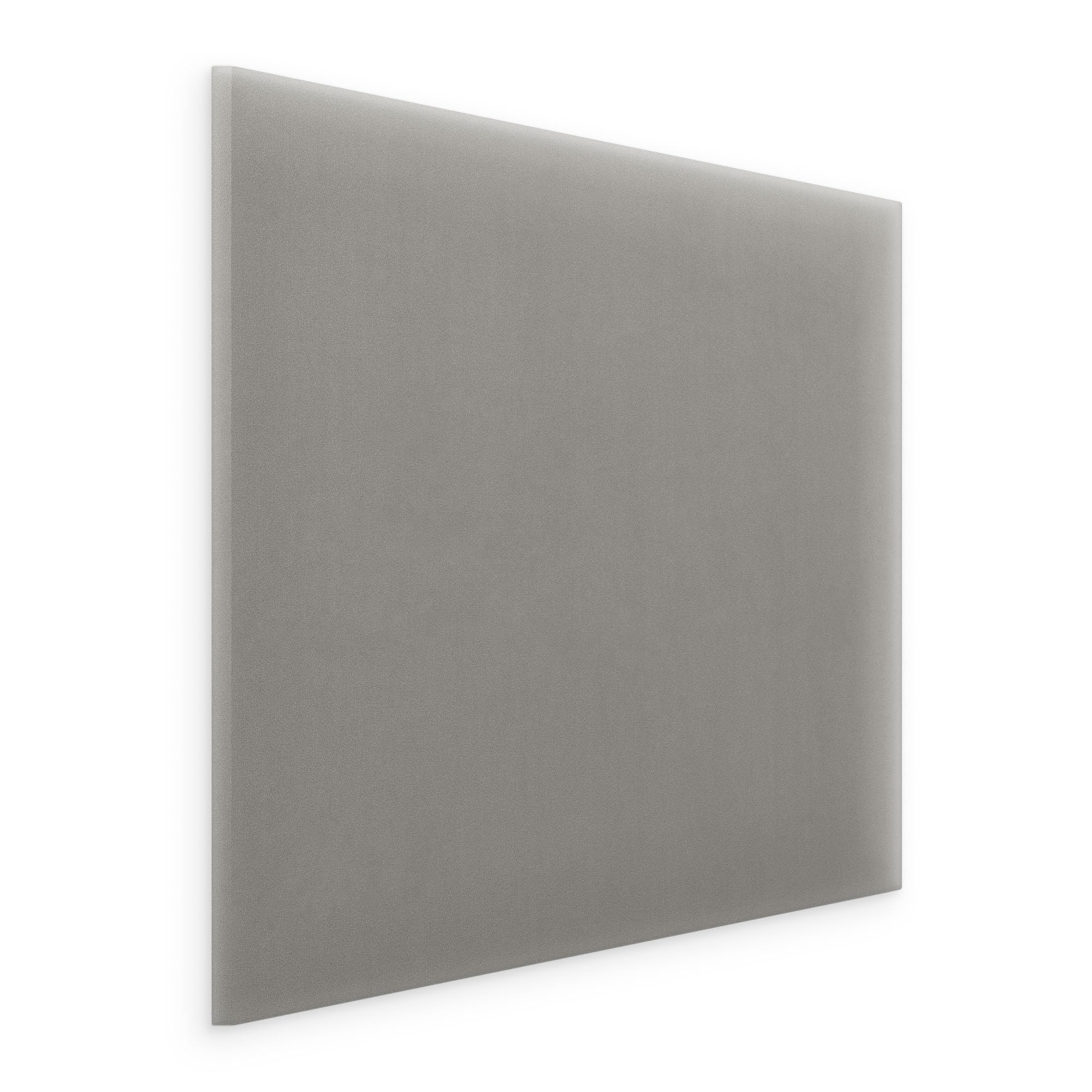 murando - Wall cushion as a headboard for a bed Square Velvet Premium 30x30 cm - Padded wall panel wall decoration for bedroom living room children's room - grey