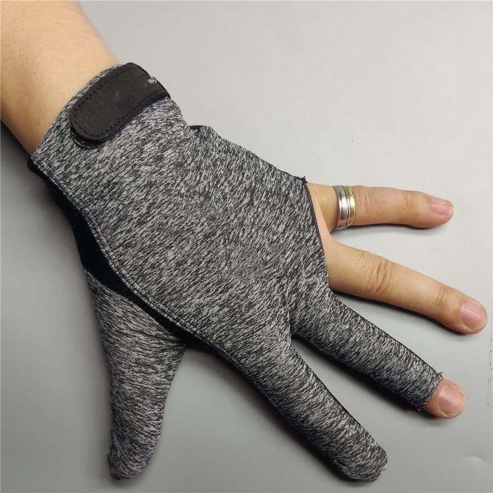 Gloves, left and right, billiards gloves, left and Billiard Glove Left Right Hand Medium 3 Fingers Professional Pool Glove Billiard Accessories 3-finger billiard queue billiard gloves replacemen ( Col