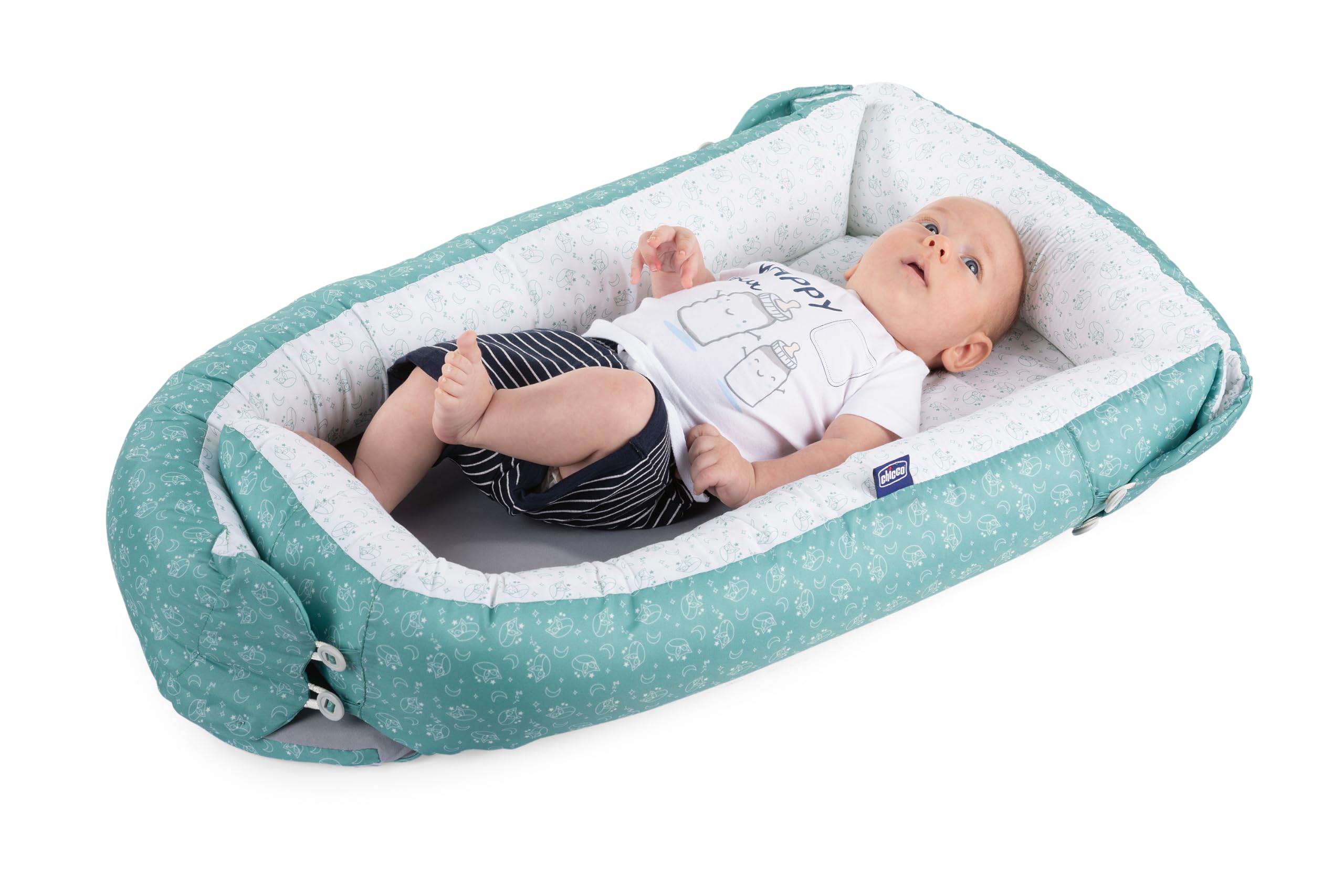Chicco Mummy Pod, Riduttore Culla e Lettino, Impermeabile e Traspirante, con Speciale Rete 3D e Inserto anti-pipì, Regolabile, con 3 Lunghezze, Lavabile a Mano, Riduttore Neonato, Grigio, Foxy