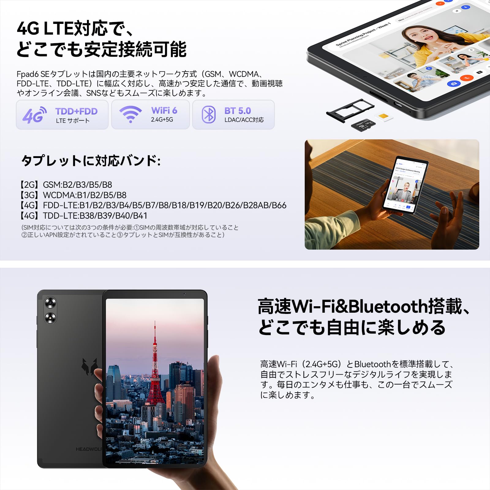 Amazon.co.jp: 【Android 16 タブレット 8インチ 4G通信/Wi-Fiモデル