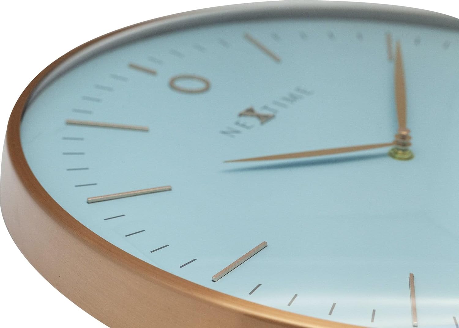 NEXTIME Glamour Wall Clock, 15.75" in Diameter, Turquoise