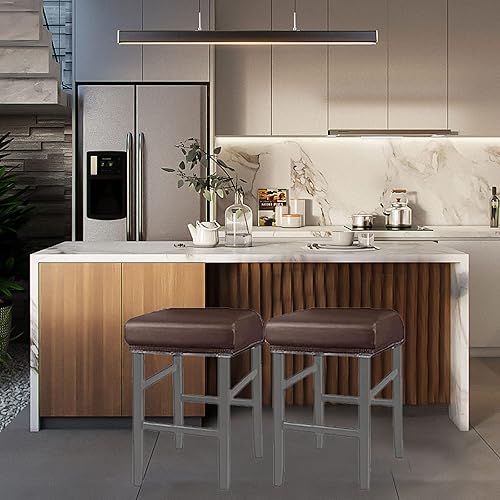 Miniatura 2 de Shukii Fundas de taburete rectangulares, elásticas, impermeables, de poliuretano, rectangulares, fundas de taburete cuadradas, lavables, fundas de