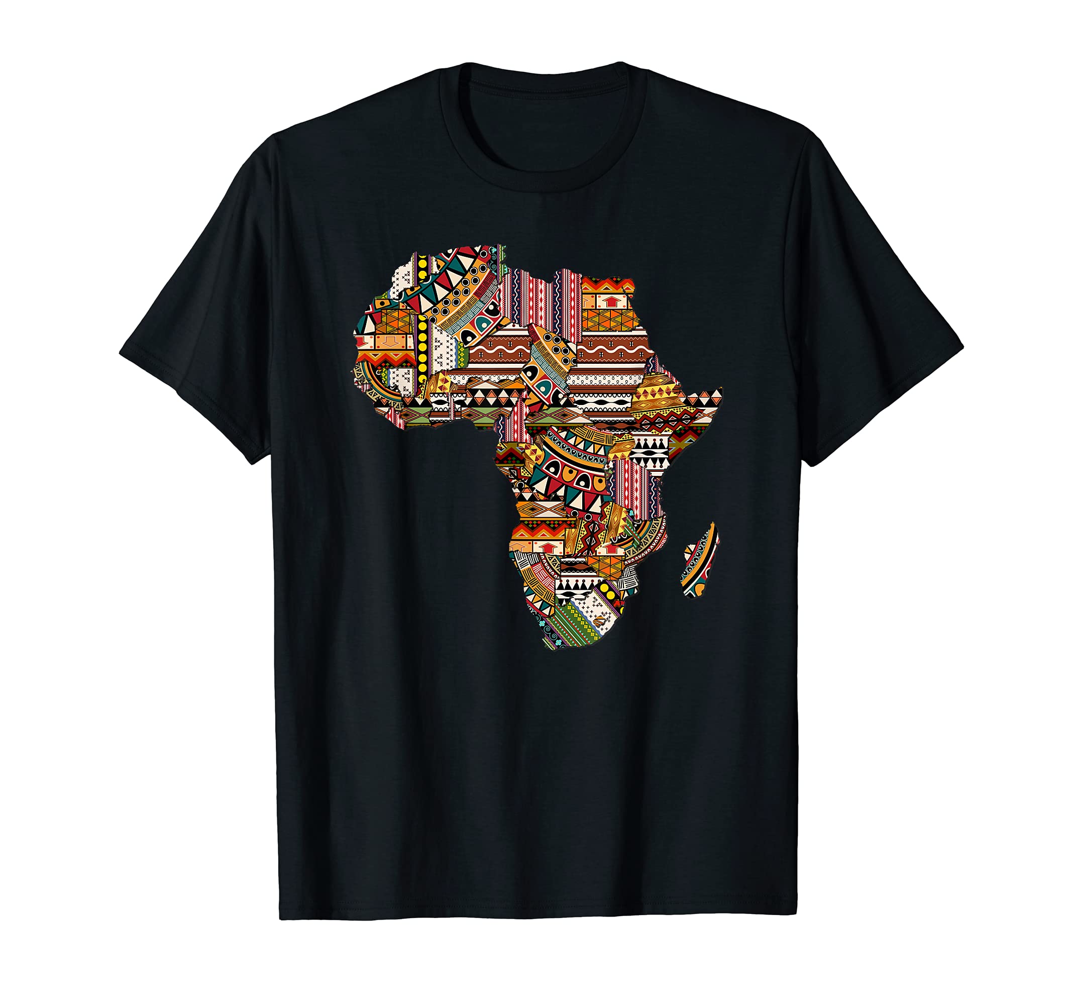 African Pride TeezMap of Africa with traditional African ethnic pattern T-Shirt