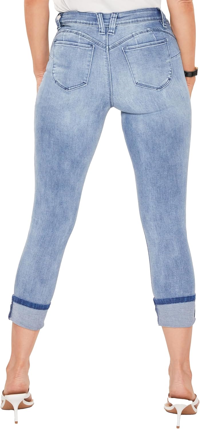 Royalty YMI Jeans Women Petite Wannabetta Butt Mega Cuff Ankle - Image 3