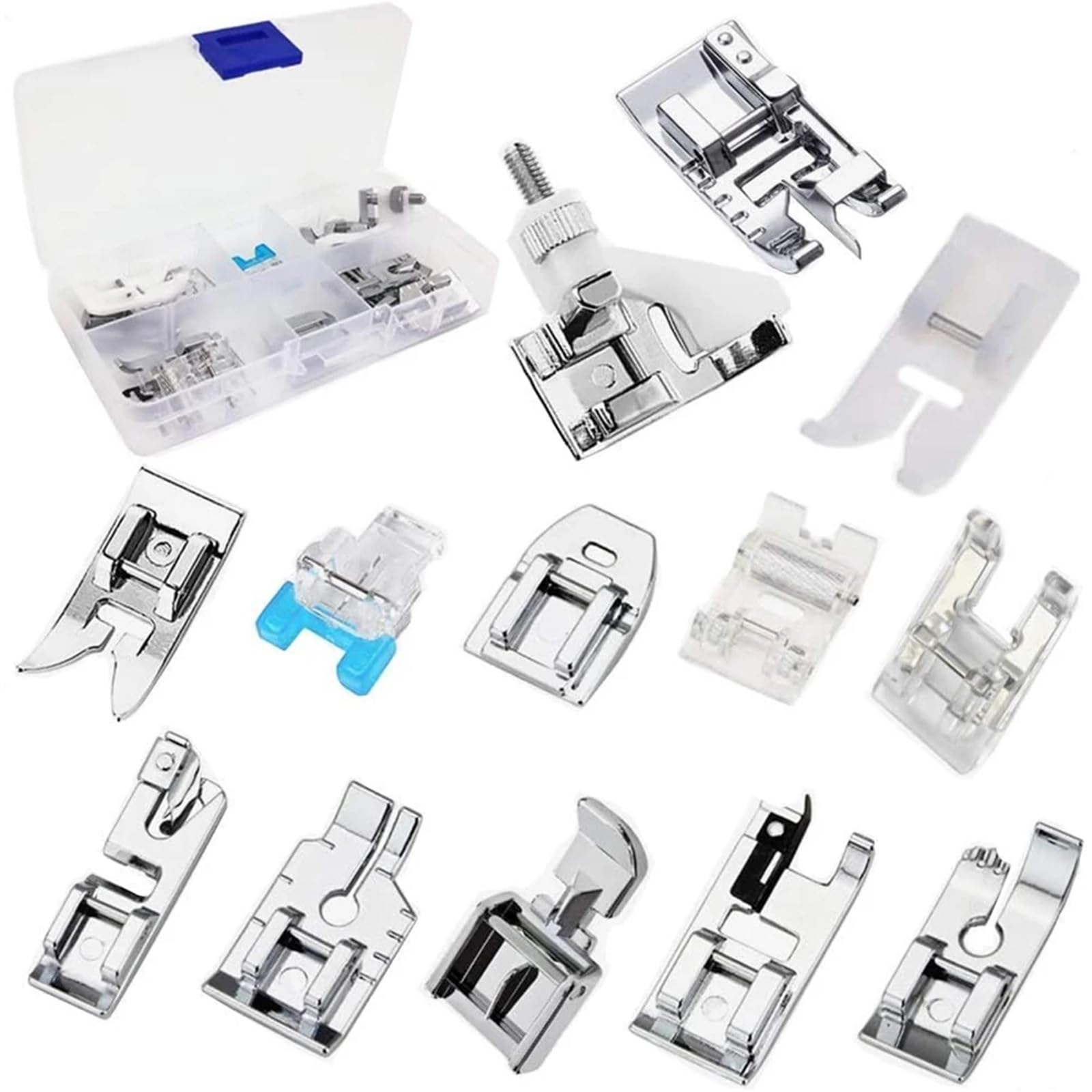 Sewing Feet 26PCS Presser Foot Set Roller Invisi Zipper For Household Sewing Machine Accessories