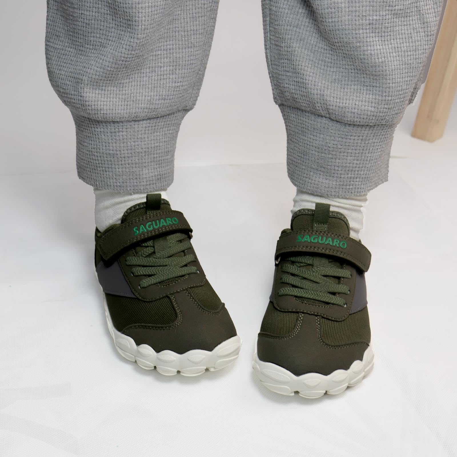 SAGUARO Barefoot Dziecięce lekkie trampki minimalistyczne, oddychające, z szerokimi palcami, rozmiar 25-36