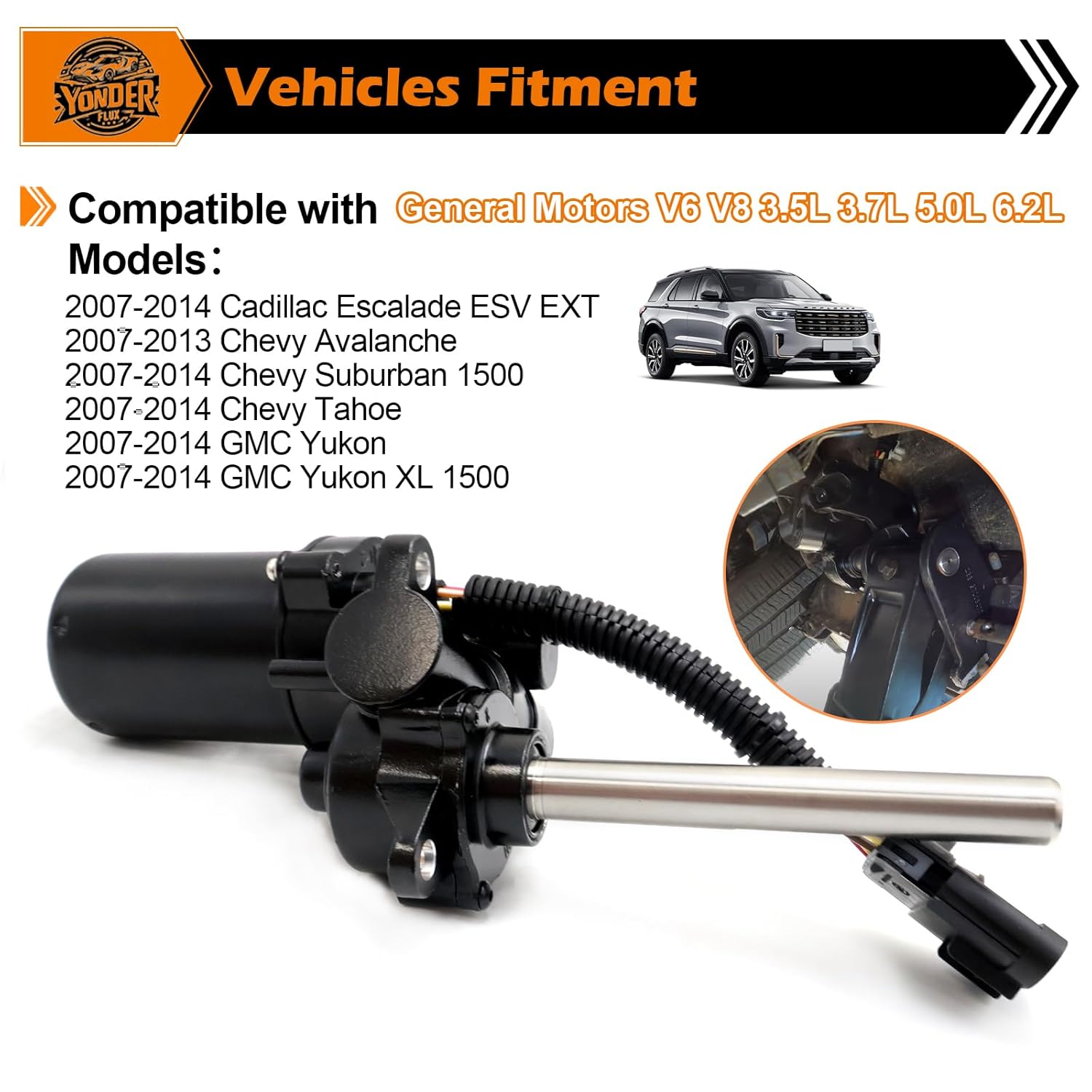 Power Running Board Motor for General Motors, for Chevy Avalanche, for Suburban, for Tahoe, for Cadillac Escalade, for GMC Yukon XL 1500 2007-2014, Front Right Replaces OE: 19303236