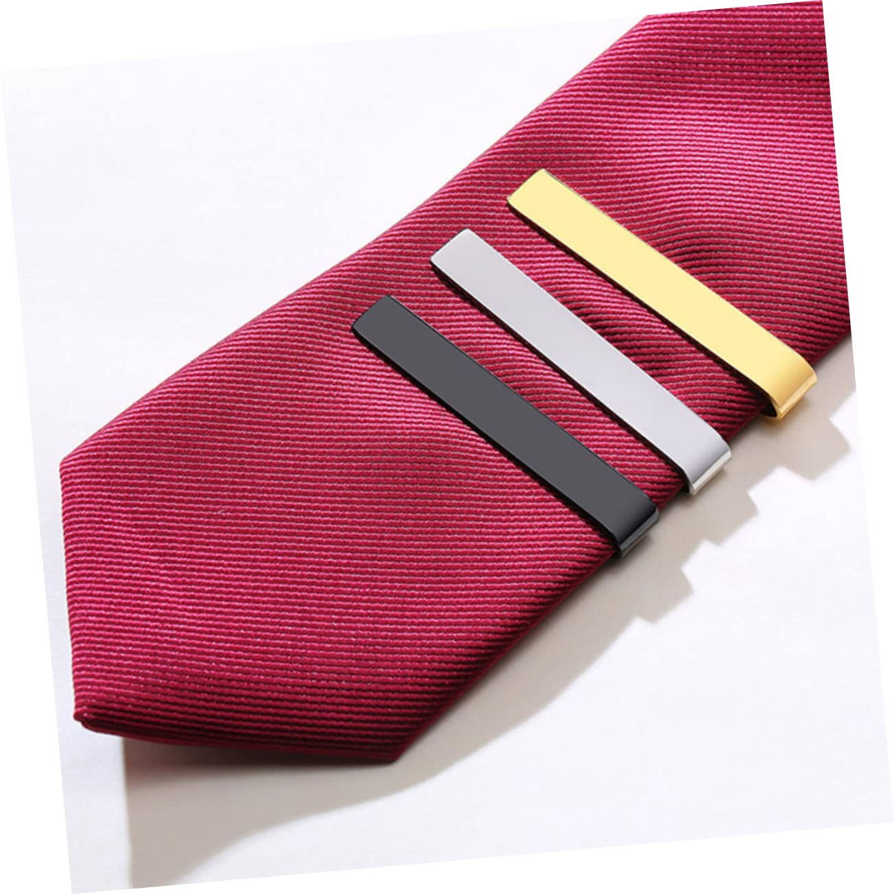 GALPADA 9piezas Clip De Corbata De Inoxidable Simple Pasadores De Necktie Para Hombres Accesorios De Negocios Para Camisas y Trajes Formales