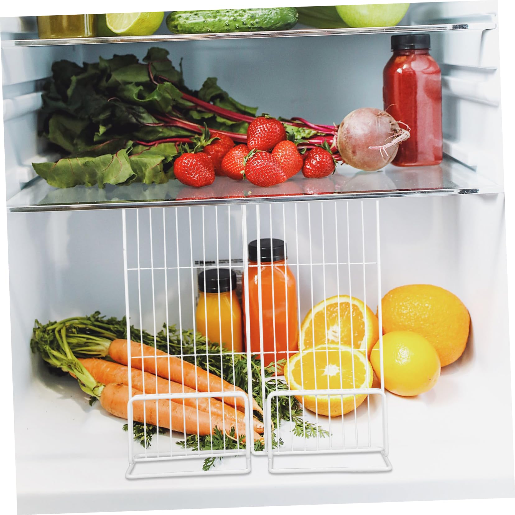 Mobestech Partición de Plástico para Congelador Organizador de Estantes para Refrigerador Separador Divisor de Malla para Congelador para Organizar Alimentos Cocina