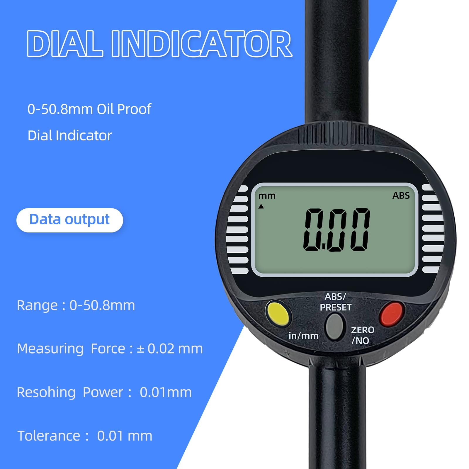 Calibro digitale di precisione, calibro digitale da 0,01 mm, strumento di misurazione metrico e imperiale, calibro elettronico con una gamma di 50,8 mm, per macchina CNC, misurazione di