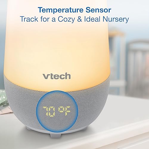 Miniatura 10 de VTech BC8314 V-Hush Pro 2 Altavoz Bluetooth para entrenamiento de sueño, luz nocturna de un solo toque ofrece más de 250 opciones de color, 100