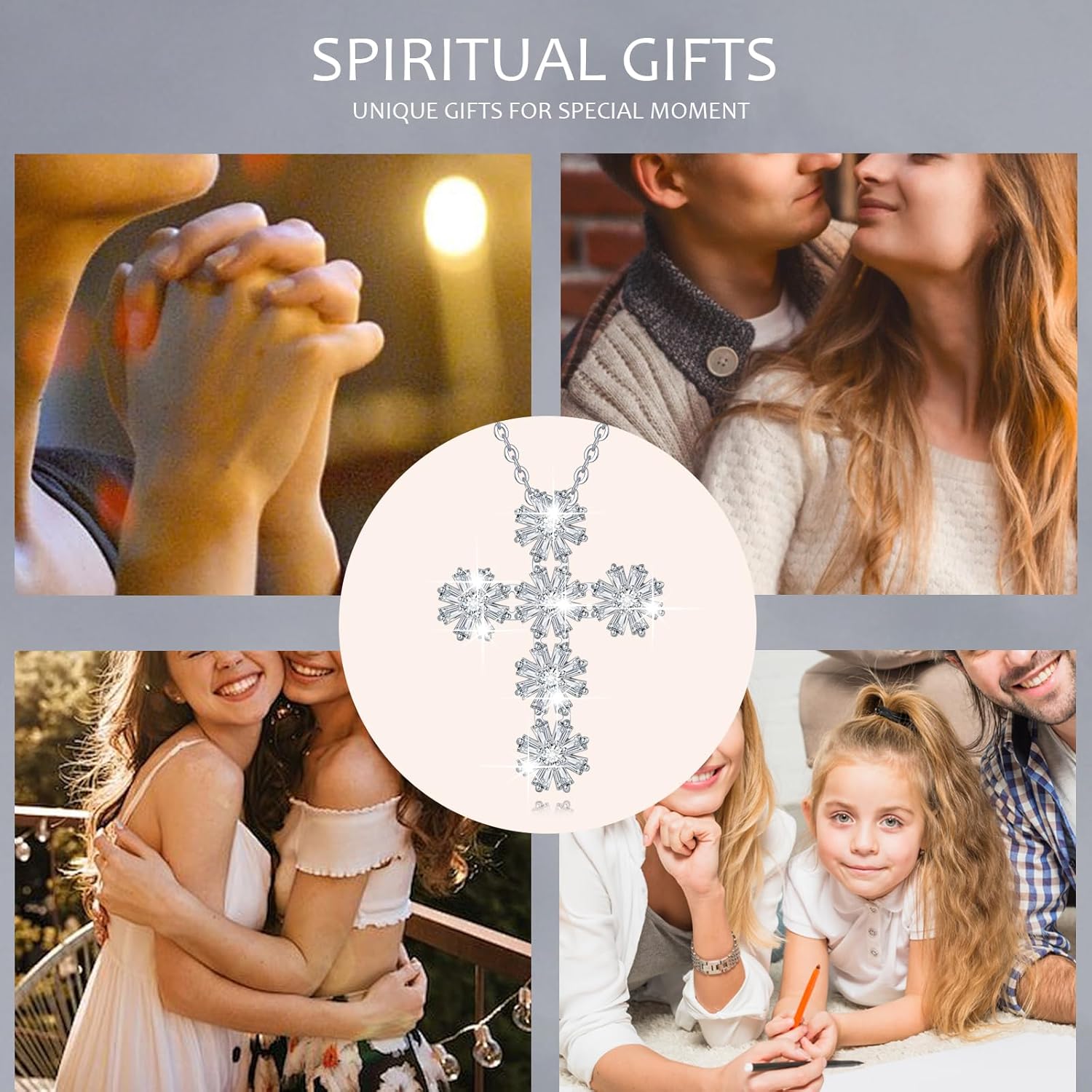 Silver Pendant Necklace for Women, Womens Necklaces Trendy Silver Jewelry, Fashion Necklace Gifts for Women - Image 3