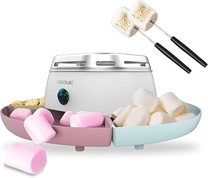Cecotec Marshmallow Maker Fun & Sugar Marshmallow Heater. 270W Power, 2 Metal Forks, 4 Removable Compartments, Easy to Use and Carry