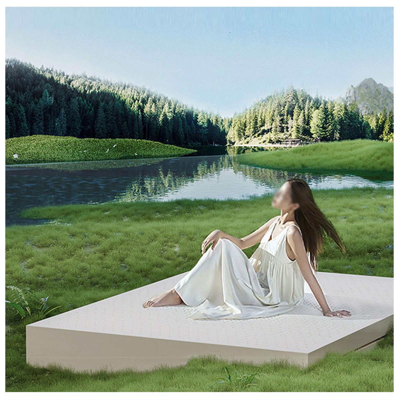 90 Natural Latex Mattress Topper - Firm - 6 Inch - Twin Size Pressure Relief for Back Pain