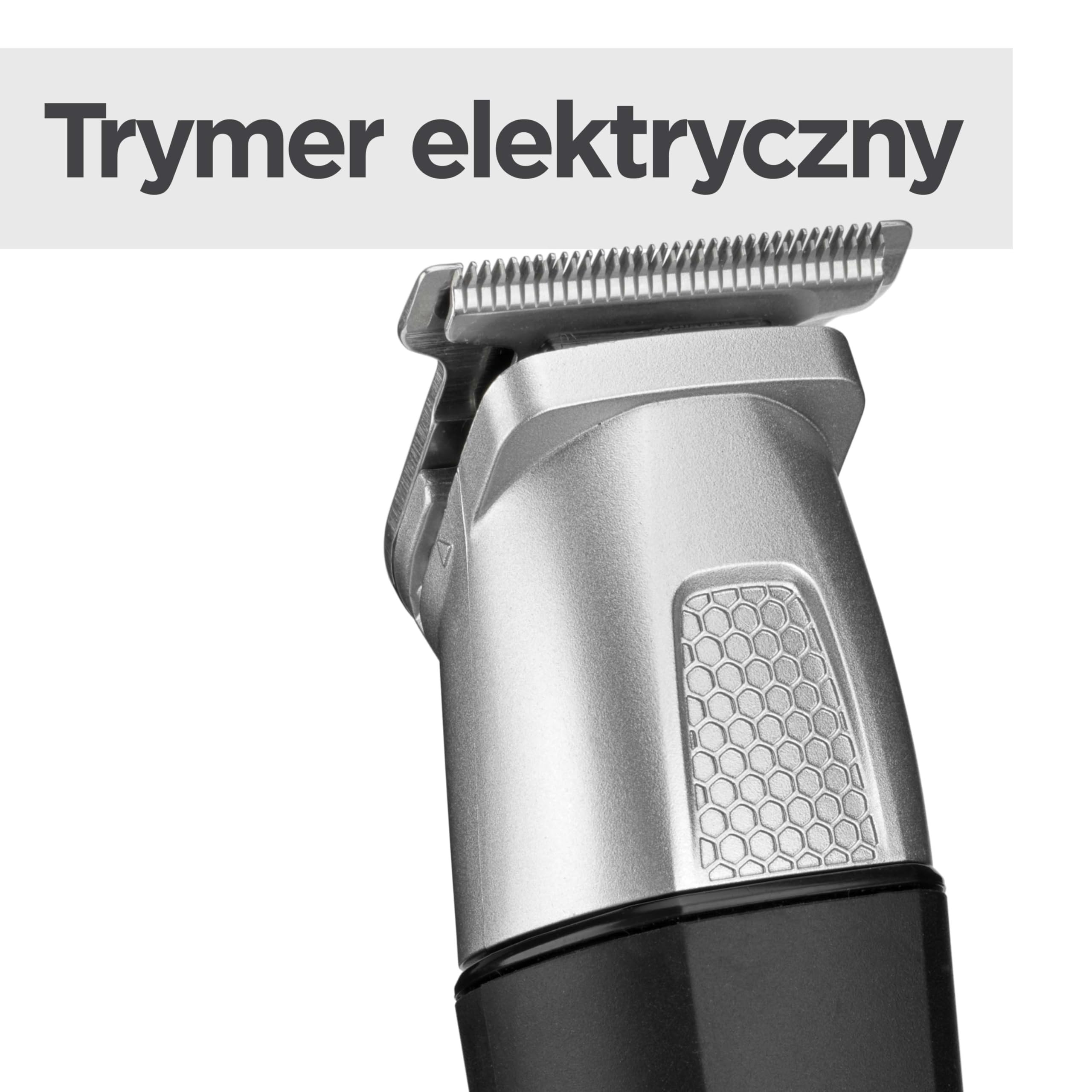 BaByliss Lithium Power 11 w 1 Multi-Trimmer - bezprzewodowy zestaw do pielęgnacji, w tym trymer do brody i trymer do nosa, wodoodporny, prezent dla mężczyzn, czarny/szary, MT812E