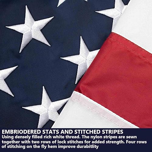 Miniatura 3 de Bandera estadounidense de 3 x 5 pies  Banderas pesadas de Estados Unidos para interiores y exteriores  estrellas bordadas, rayas cosidas, ojales de