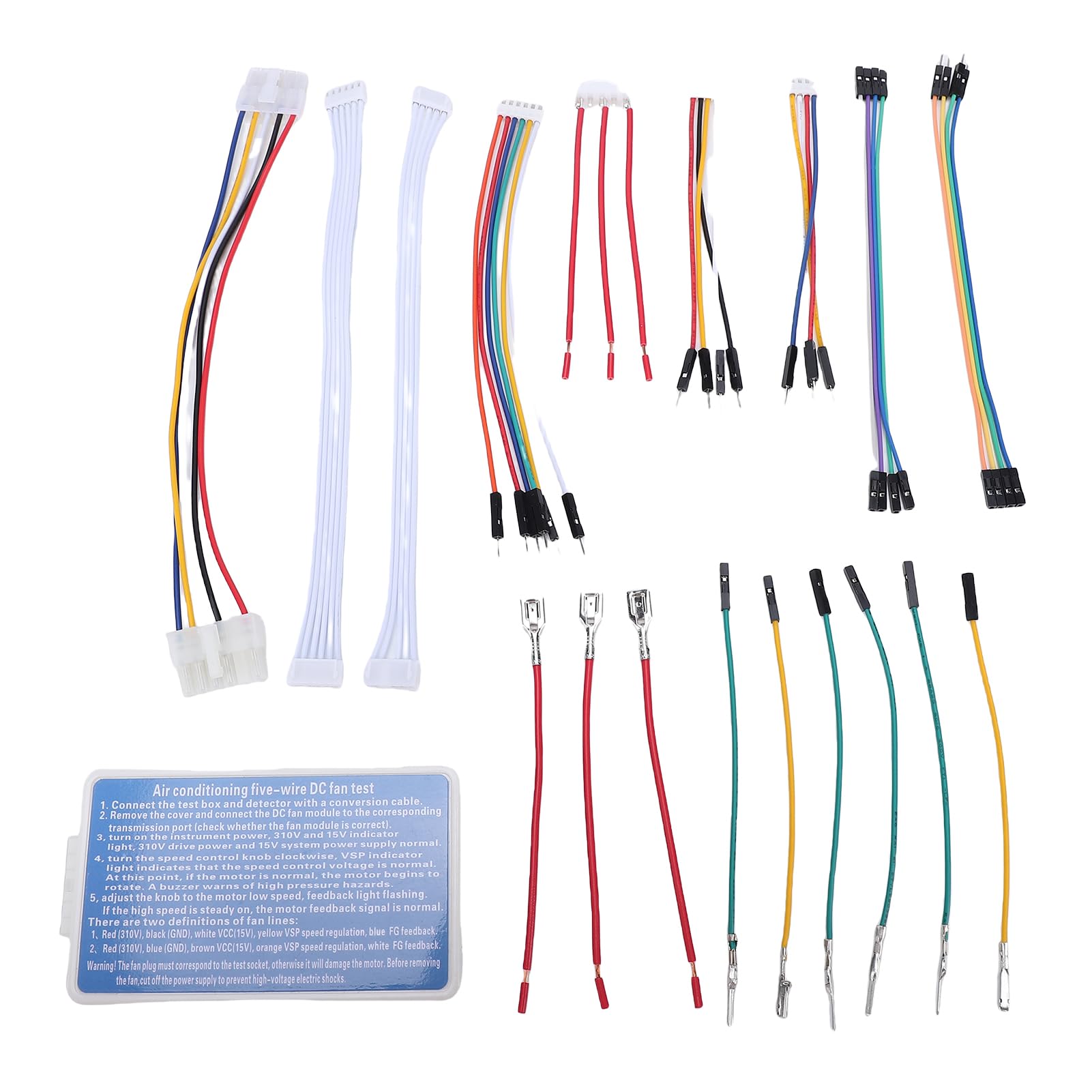 Jectse Tester per Frigorifero Inverter, Strumento di Test per Scheda a Frequenza Variabile con Avviso Cicalino per Riparazione Elettrovalvola Motorizzata a 6 Pin e 5 Pin (Spina europea)