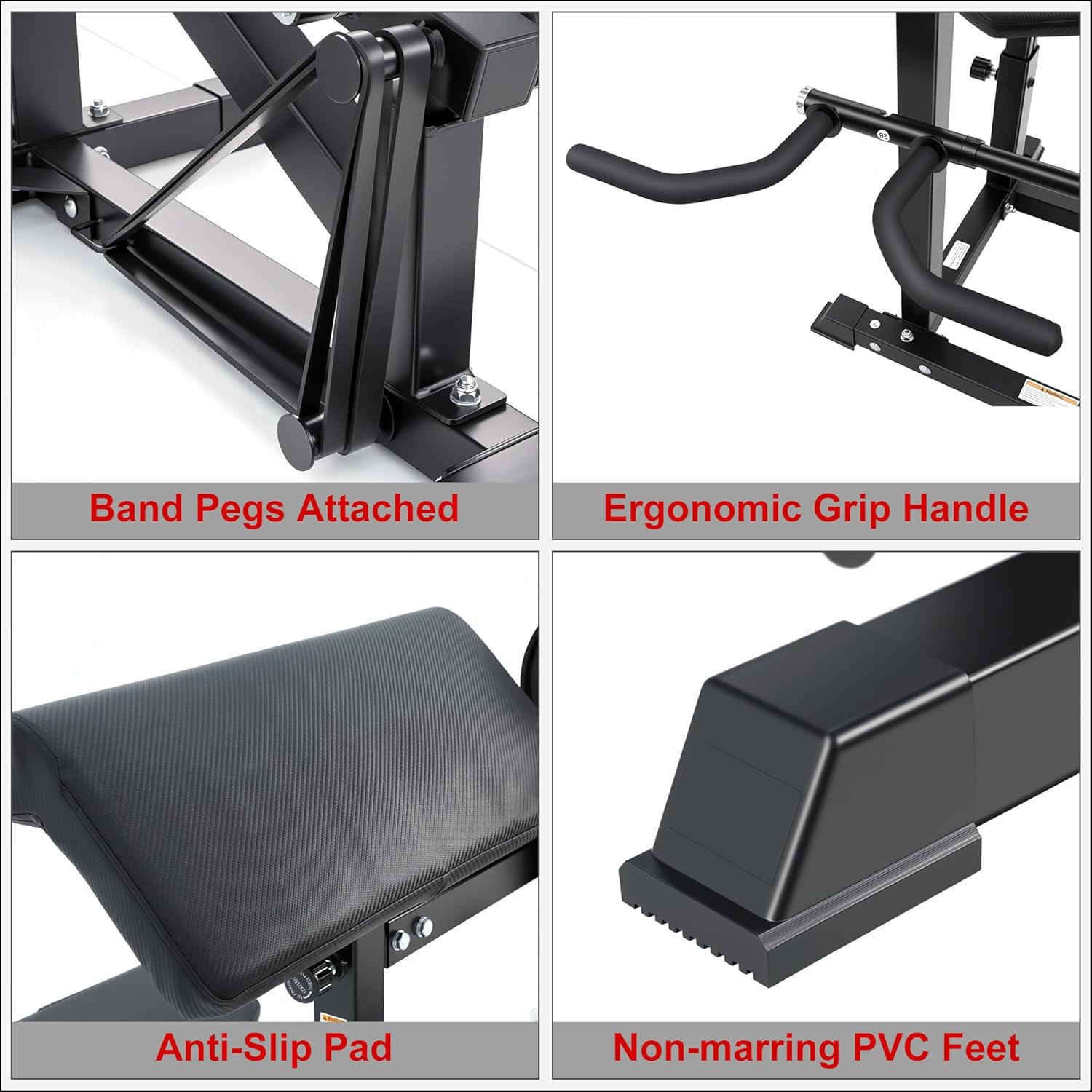 Bicep and Tricep Machine, Plate Loaded Arm Curl Machine with Smooth Cable Pulley System, Adjustable Preacher Curl Bench with Multi-Grip Handle for Home Gym, Fits 1" & 2" Plates