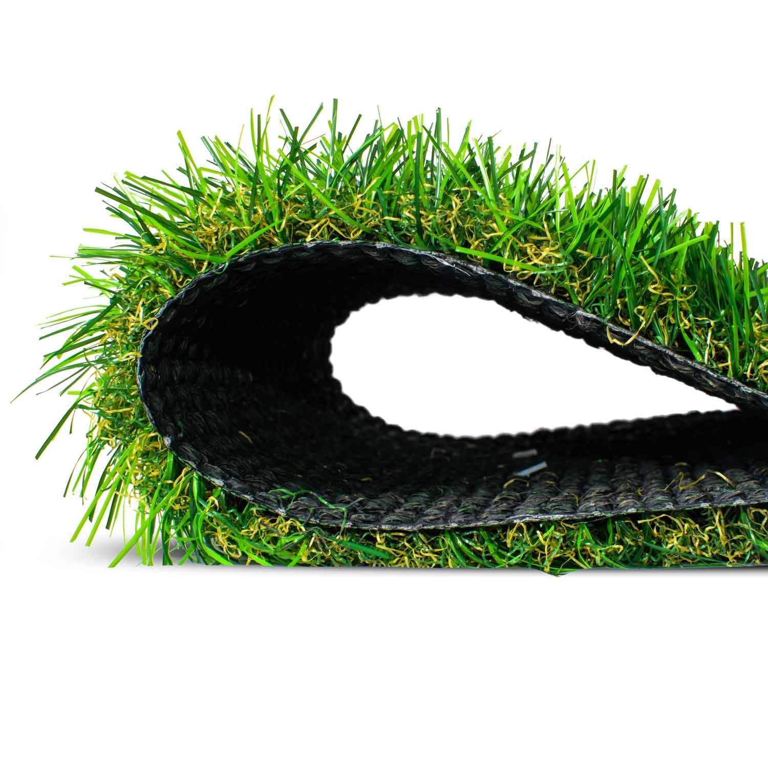 Prato sintetico in PE, tappeto di erba artificiale con supporto drenante in latex, pet friendly. Altezza/Spessore: 25mm, 30mm, 40mm, 50mm. Rotoli da 1x5m e 1x10m (25mm - 1x10MT - 10mq)