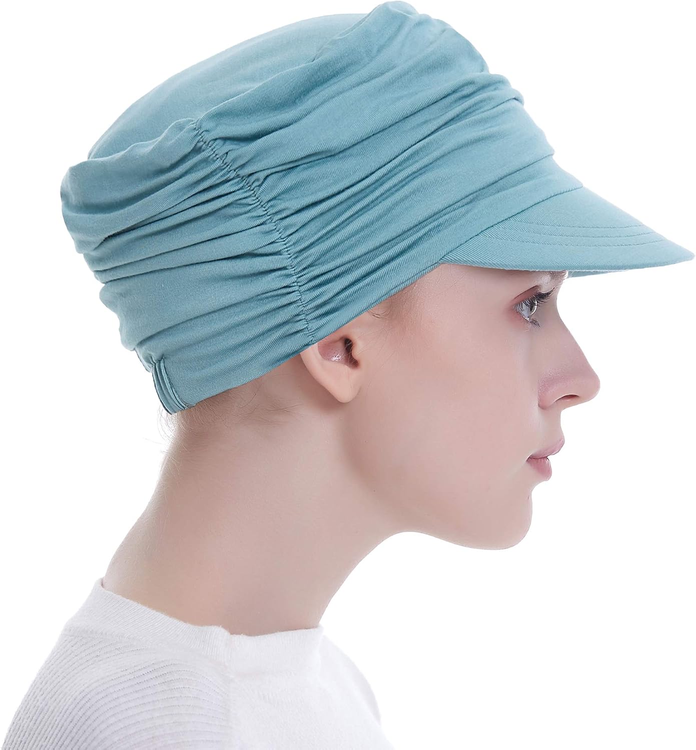 Bamboo Fashion Hat for Woman Daily Use with Brim Visor, Hats for Cancer Chemo Patients image 4