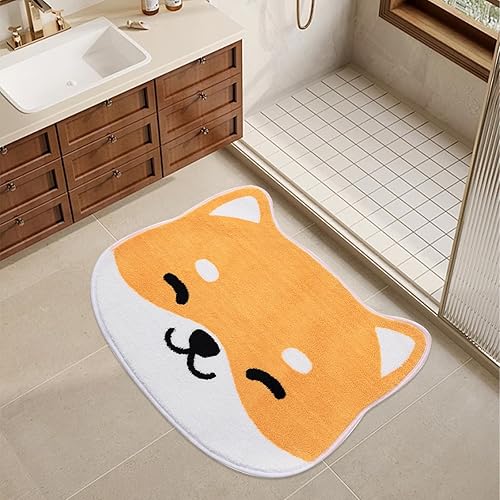 Miniatura 9 de ABREEZE Alfombra de baño de frutas y limón, absorbente, antideslizante, para baño, bonita alfombra de baño amarilla divertida, alfombra de ducha,