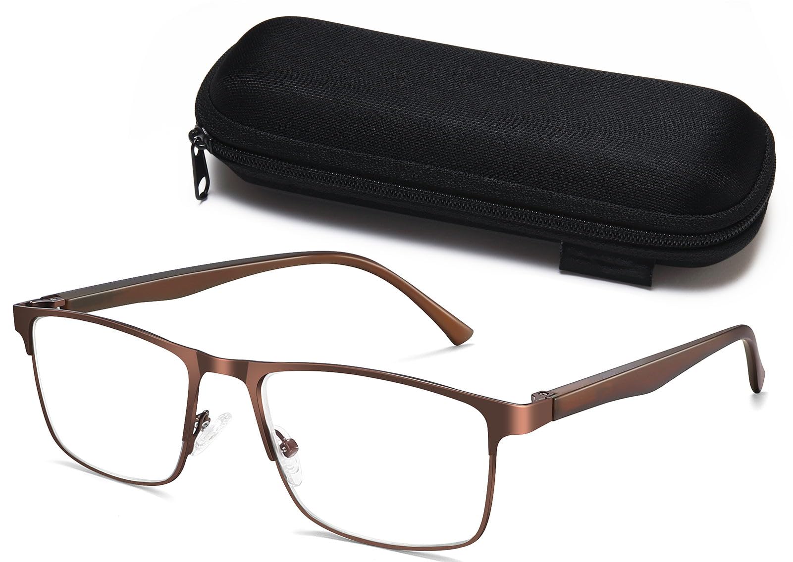 LITIMA Gafas Presbicia Mujer, Gafas Presbicia Hombre, Gafas de Lectura con Bisagra de Muelle Gafas de Ayuda a la Visión 1.25X, Marrón