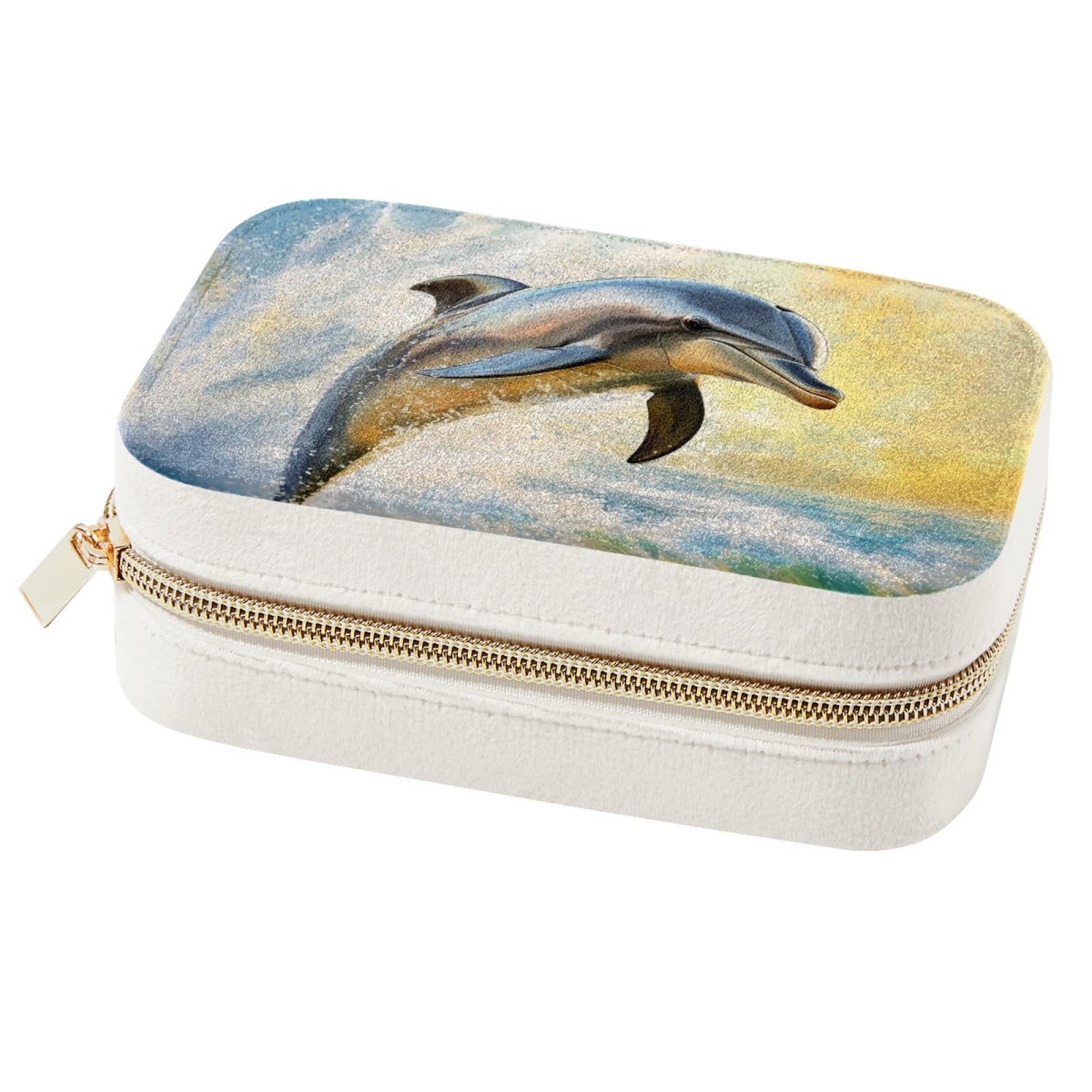 Boîte à bijoux portable anti-nœud pour ranger colliers et boucles d'oreilles