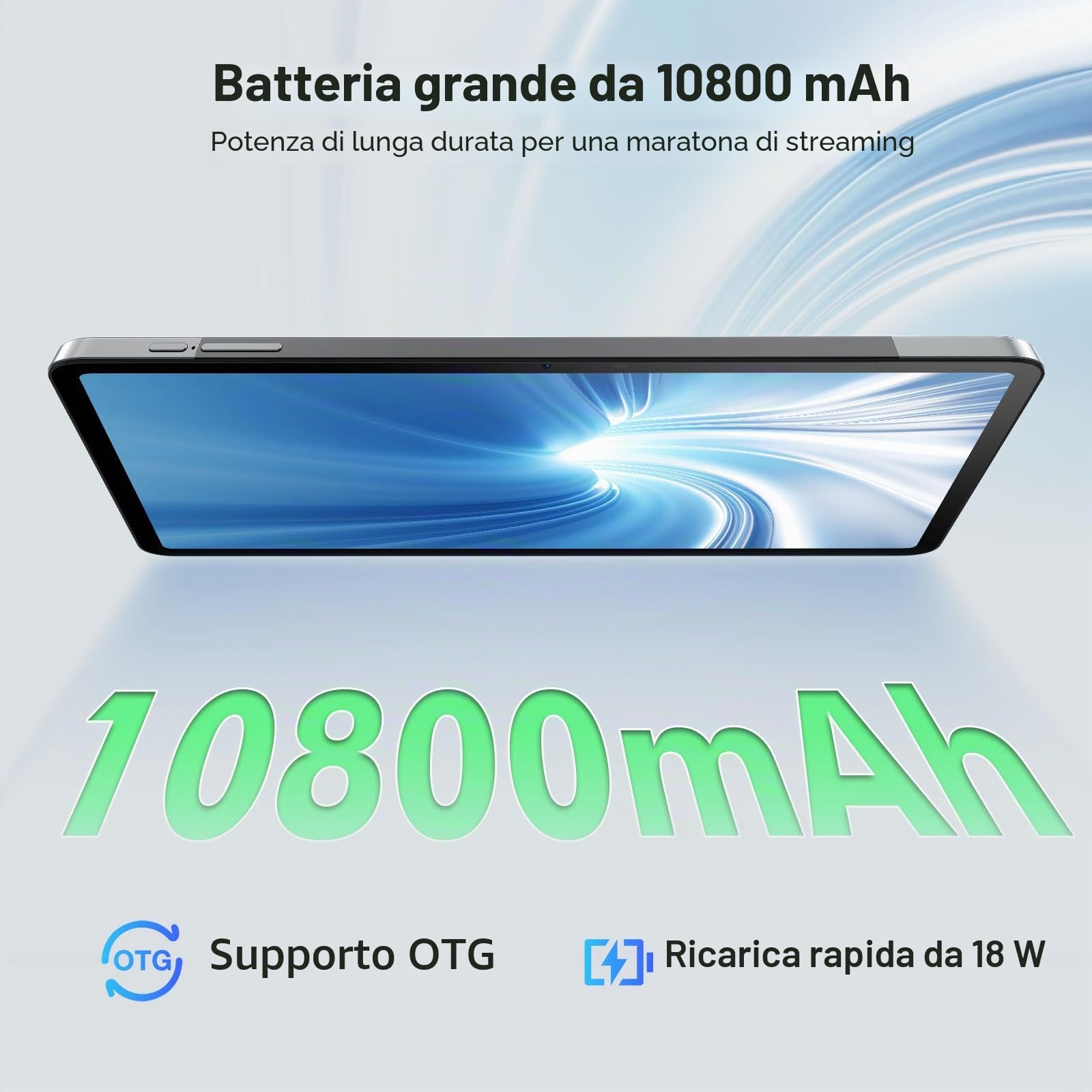 T20 Ultra Tablet Android 13, 12 pollici, 32 GB + 256 GB (TF 2TB) Helio G99 Octa-Core Tablet Touch 10800 mAh, Display 2.4 K, 16 MP+8 MP, 4G LTE /5G WiFi Tablet Gaming, GMS/GPS/Widevine L1
