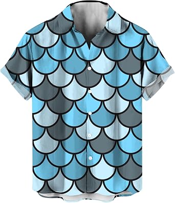 Novelty 3D Printed Button Down Shirt Funny Graphic Short Sleeved Button Shirt
