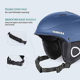 VANRORA Ski Helmet, Snowboard Helmet - Navy Blue, M