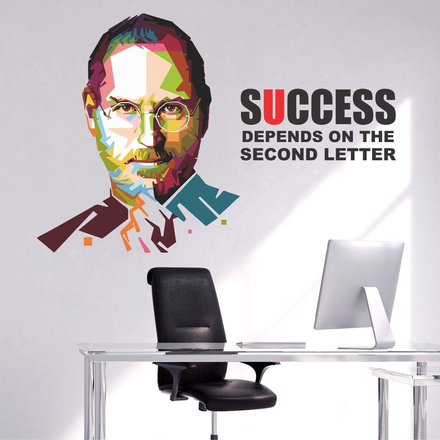 Success Depends On You - Steve Jobs - Office - Inspirational - Motivational - Quotes - Wall Sticker