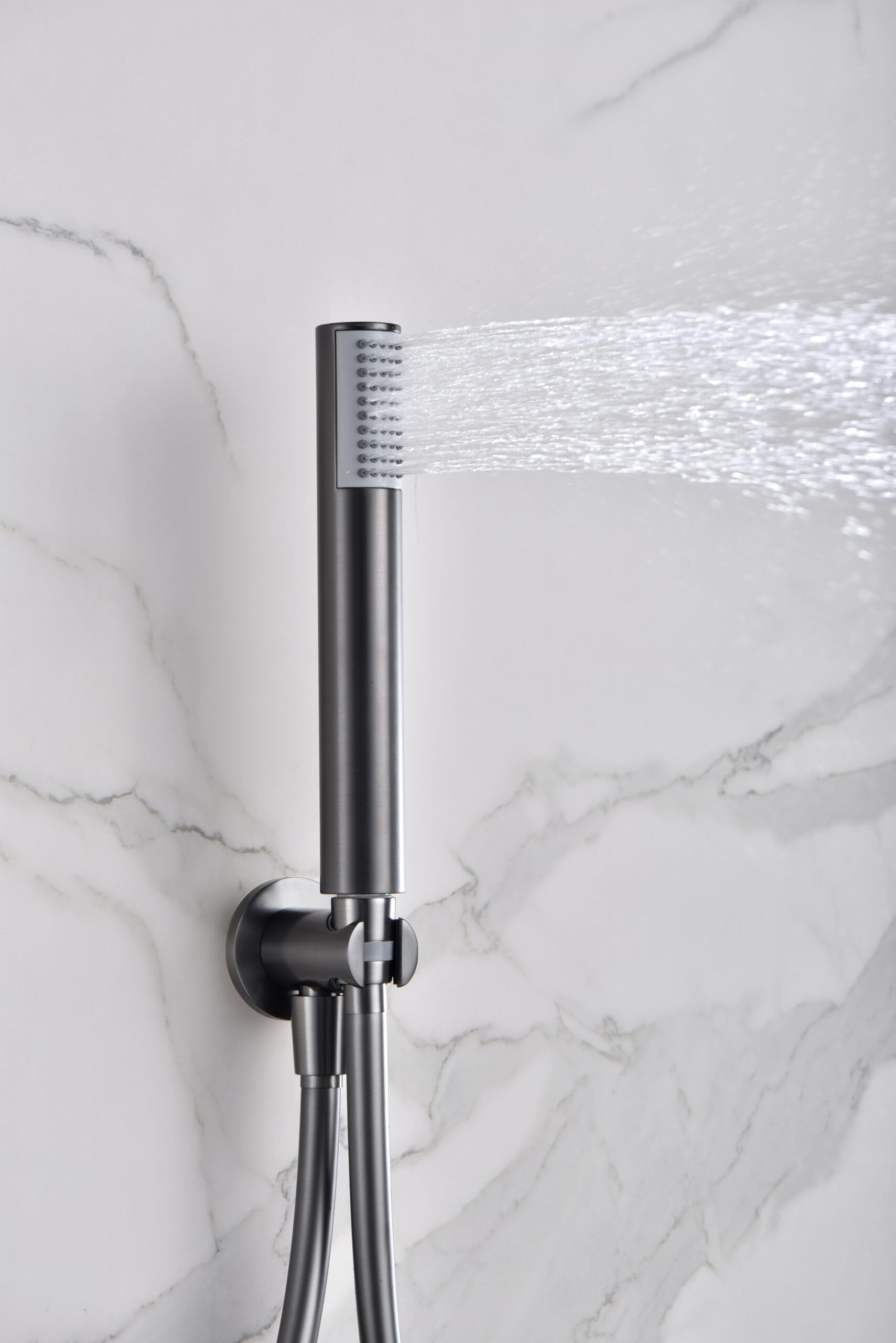 IMEX GPM039/BGM MONZA Conjunto Grifo Ducha Monomando Empotrado Black Gun Metal