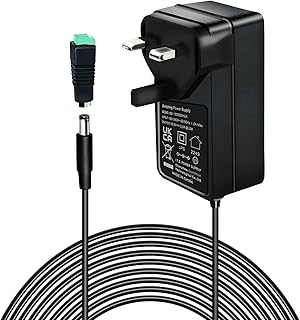 Meiyue 12V 5A 60W Power Supply Adapter, 100~240V AC to DC Converter Transformer Power Plug Converter Wall Charger for LED Strip Light, CCTV Camera etc.