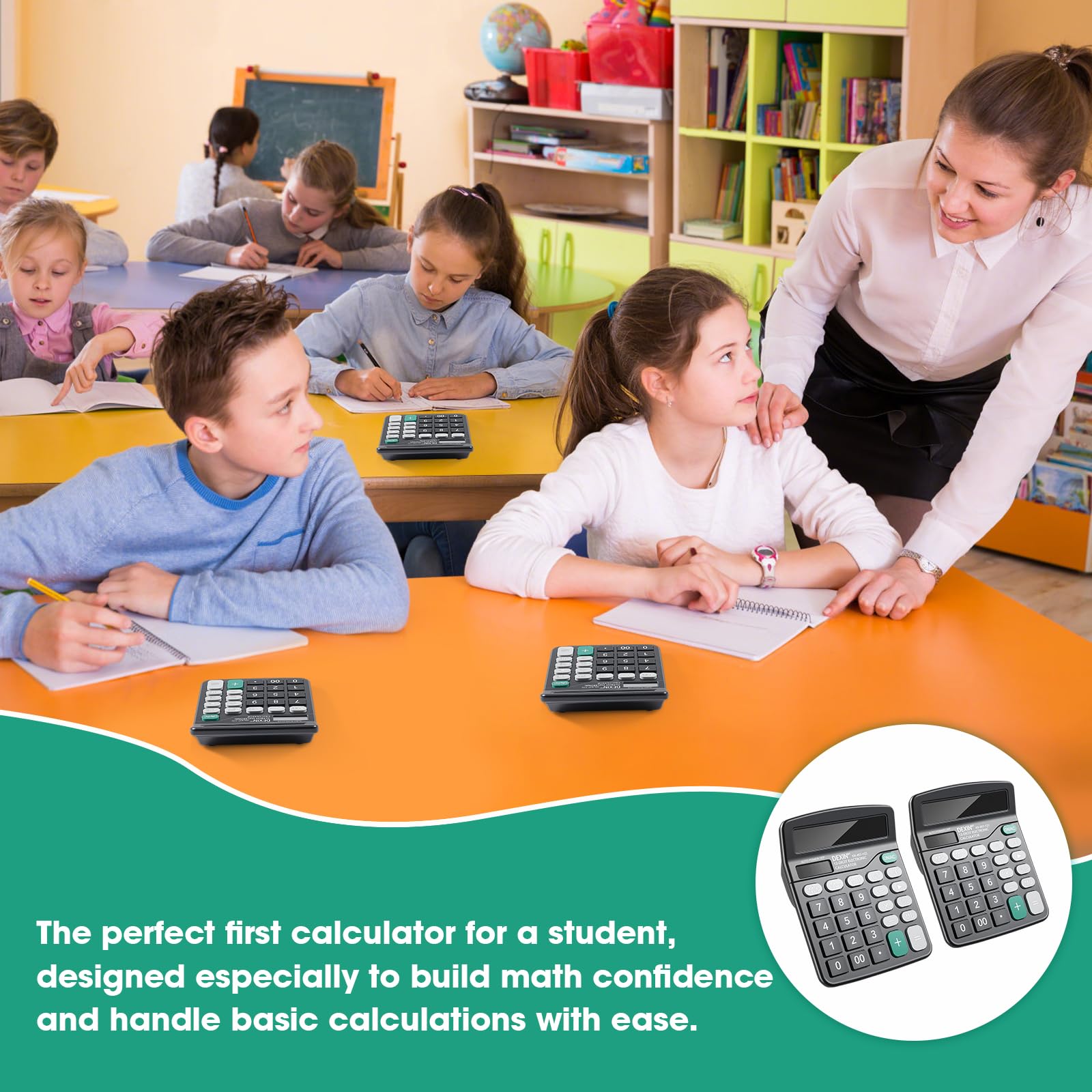 Taschenrechner, 12-stellig, Tischrechner mit großem LCD-Display und empfindlichen Tasten, Solar- und Batterie-Dual-Power, perfekt für Büro, Schule, Zuhause, Schwarz, 24 Stück