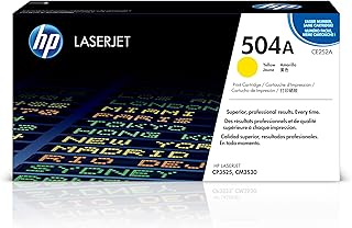 HP 504A Yellow Toner Cartridge | Works with HP Color LaserJet CM3530, CP3525 Series | CE252A