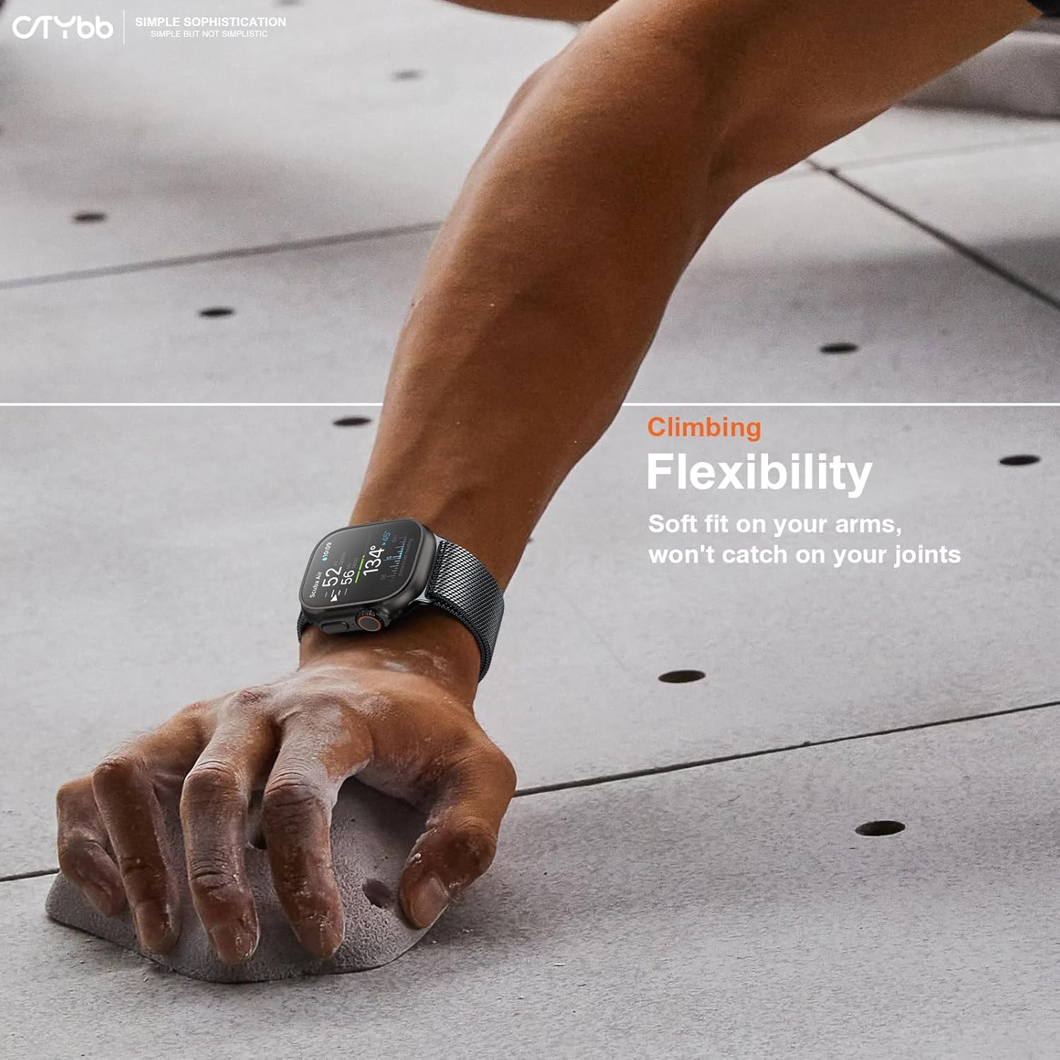 CTYBB Milanese Mesh Loop Compatible with Apple Watch Band 49mm 46mm 45mm 44mm 42mm Men Women, Stainless Steel Wider Metal Strap Magnetic Clasp for iWatch Series Ultra 2/Ultra 10 9 8 7 SE 6 5 4 3 2 1 - Image 6