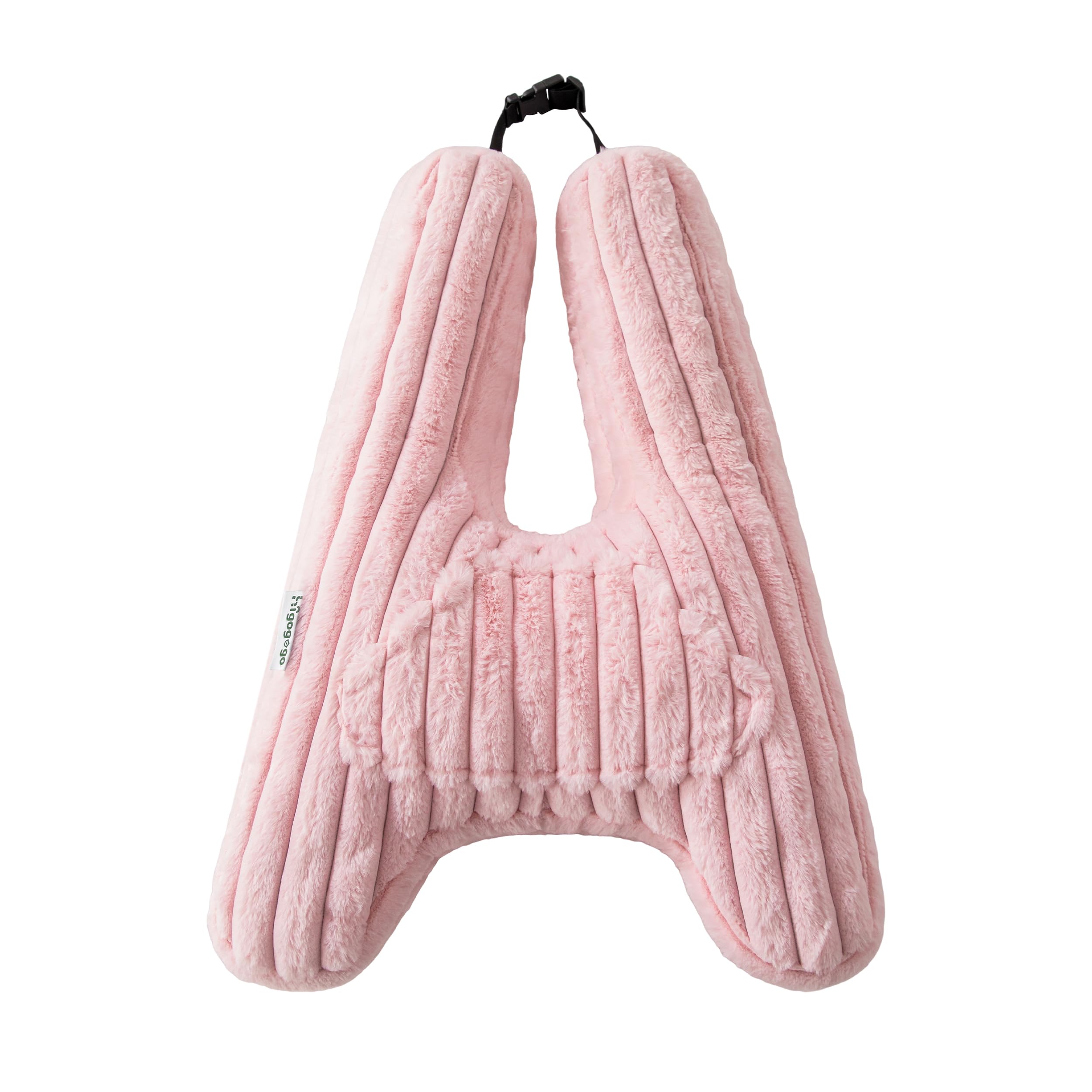 Photo 1 of HIGOGOGO Washable Travel Pillow, Car Pillow for Kids, Upgraded Travel Pillows with Removable Soft Cover and High-Support Foam, Fix Neck and Body Sitting/Sleeping on The Trip, Pink