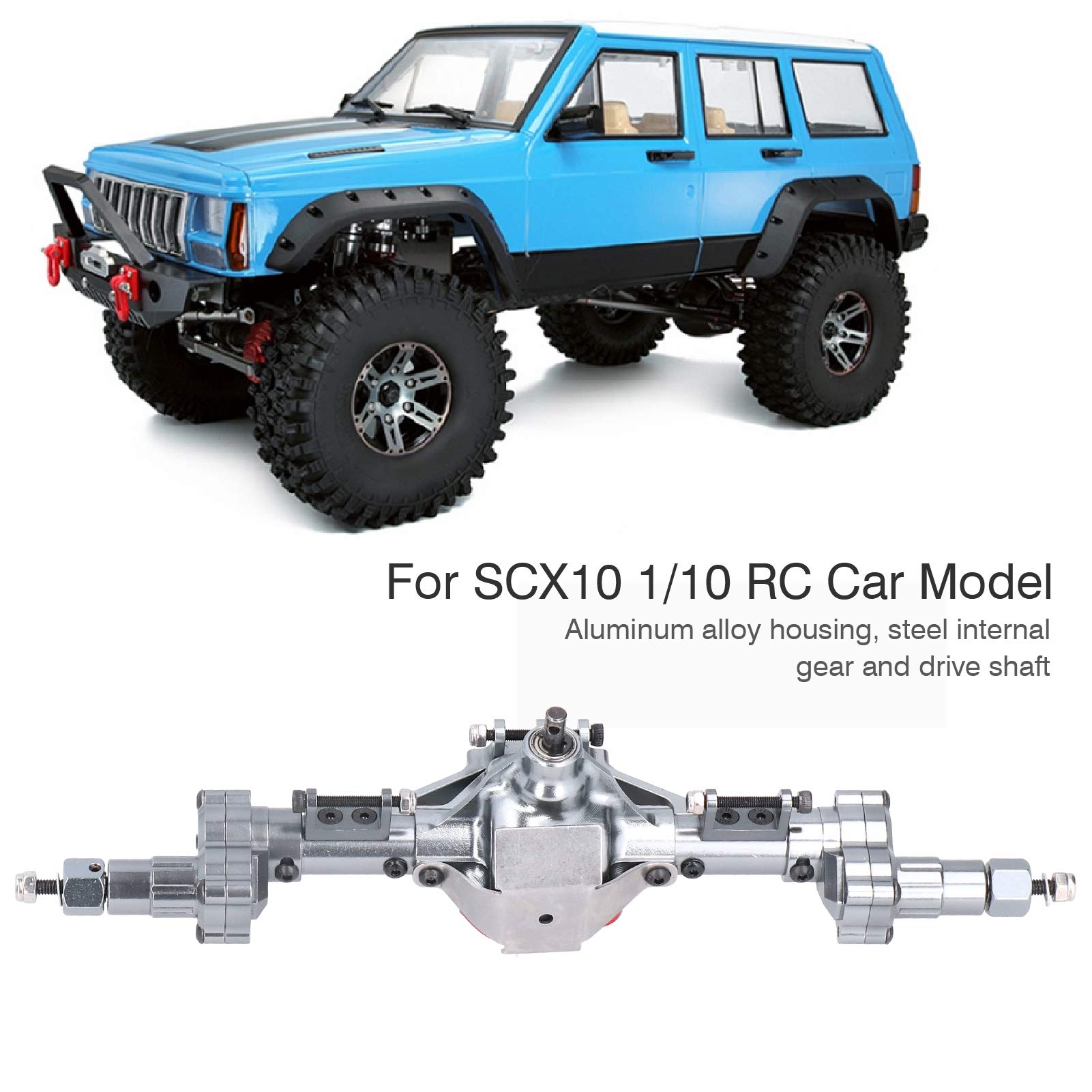 Ulepszenie Osi ze Stali Stopowej Aluminium - Zwiększona trwałość i Prześwit dla Modelu Samochodu RC SCX10 /10 RC, oś Przednia