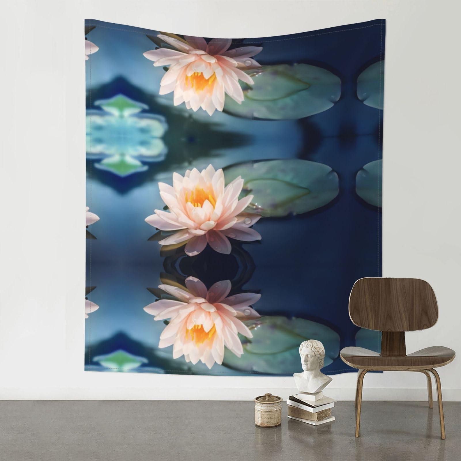 YYHWHJDE Lotus Flowers Prints Wall Tapestry 60x51in - High-Grade Polyester Throw Blanket for Bedroom, Dorm, Beach & Picnic Decor