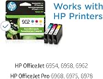 HP 902 | 3 cartouches d'encre | Cyan, Magenta, Jaune | Compatible avec les séries HP OfficeJet 6900, HP OfficeJet Pro 6900 | T6L86AN, T6L90AN, T6L94AN