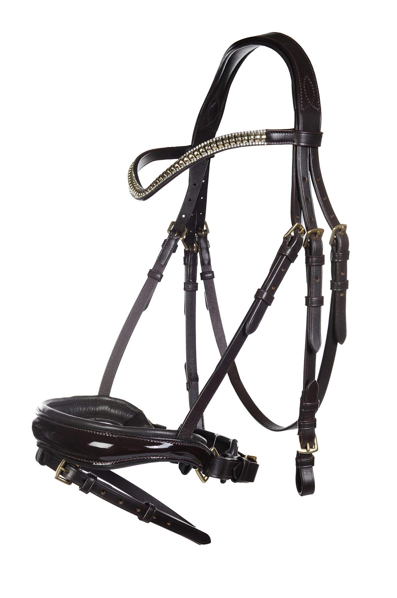 HKM 1180 Vanja - Cabestro de equitación (sin dentadura, Banda para la Cabeza, Pony COB Full