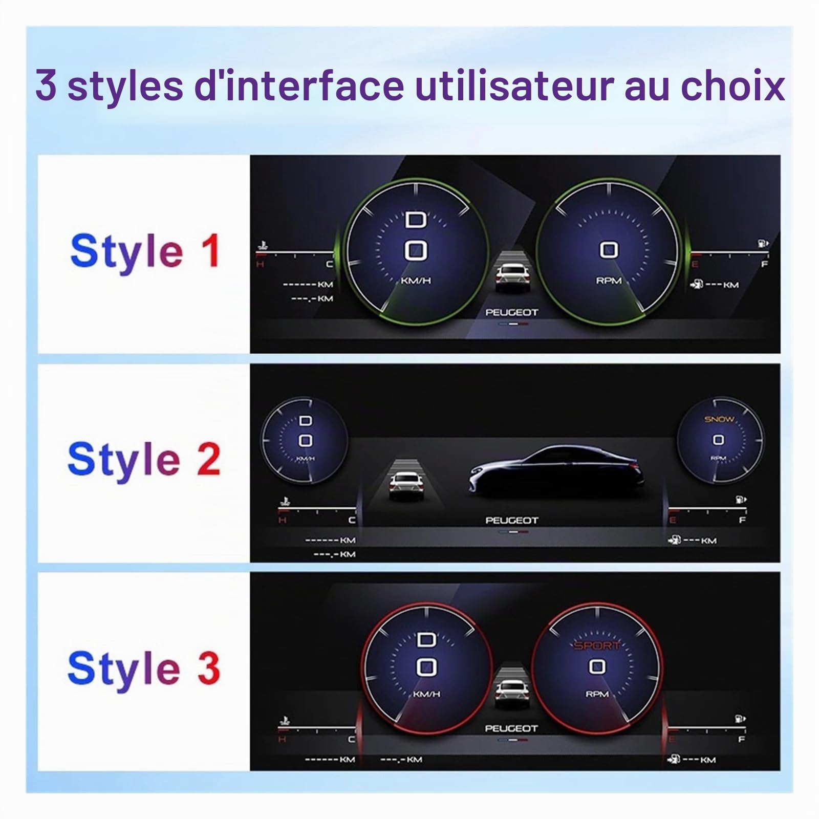Tableau de bord numérique LCD for voiture, produit 2026, Compatible avec Peugeot 407 2004 – 2010, panneau de groupe d'instruments, Cockpit