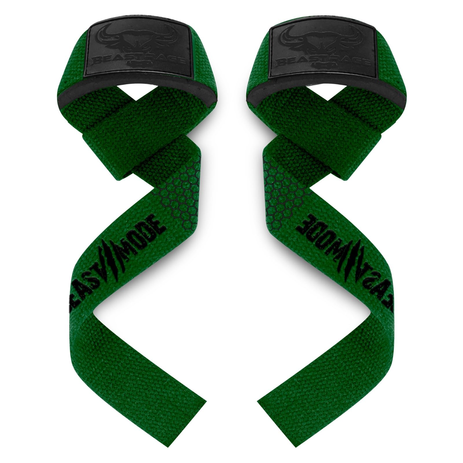 BEAST RAGE Straps Palestra Cinghie per Sollevamento Pesi Imbottite, Supporto per i Polsi, Cinghie per Fitness e Palestra, con Presa Flessibile Gel Fasce Polsi Accessori