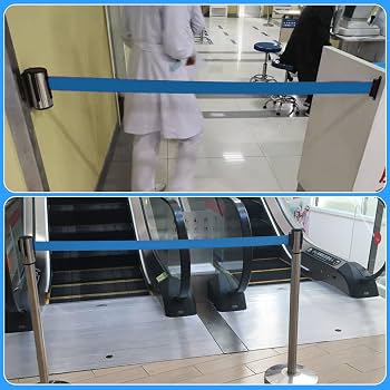 Barrière Rétractable à Fixation Murale - Cordon De Sécurité 5m Pour Contrôle Des Foules Et Files D'Attente - 12