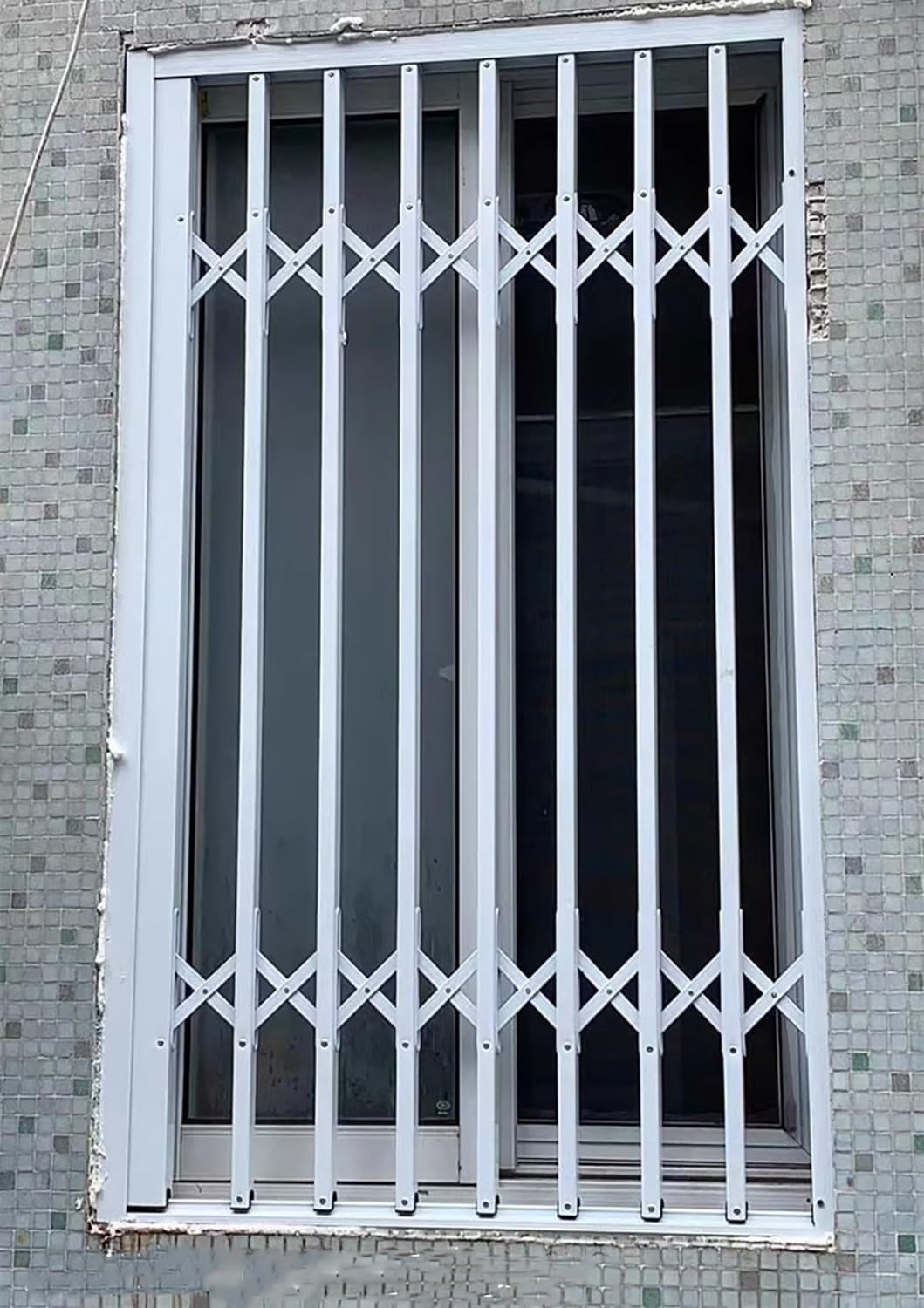 Garde Corps Fenetre Grilles Anti-effraction pour Portes-fenêtres Coulissantes en Verre et Portes D'entrée, Grille de Sécurité Extensible avec Clé, 60, 70, 80, 90, 100, 120, 200, 210, 230 cm(50x95cm/19
