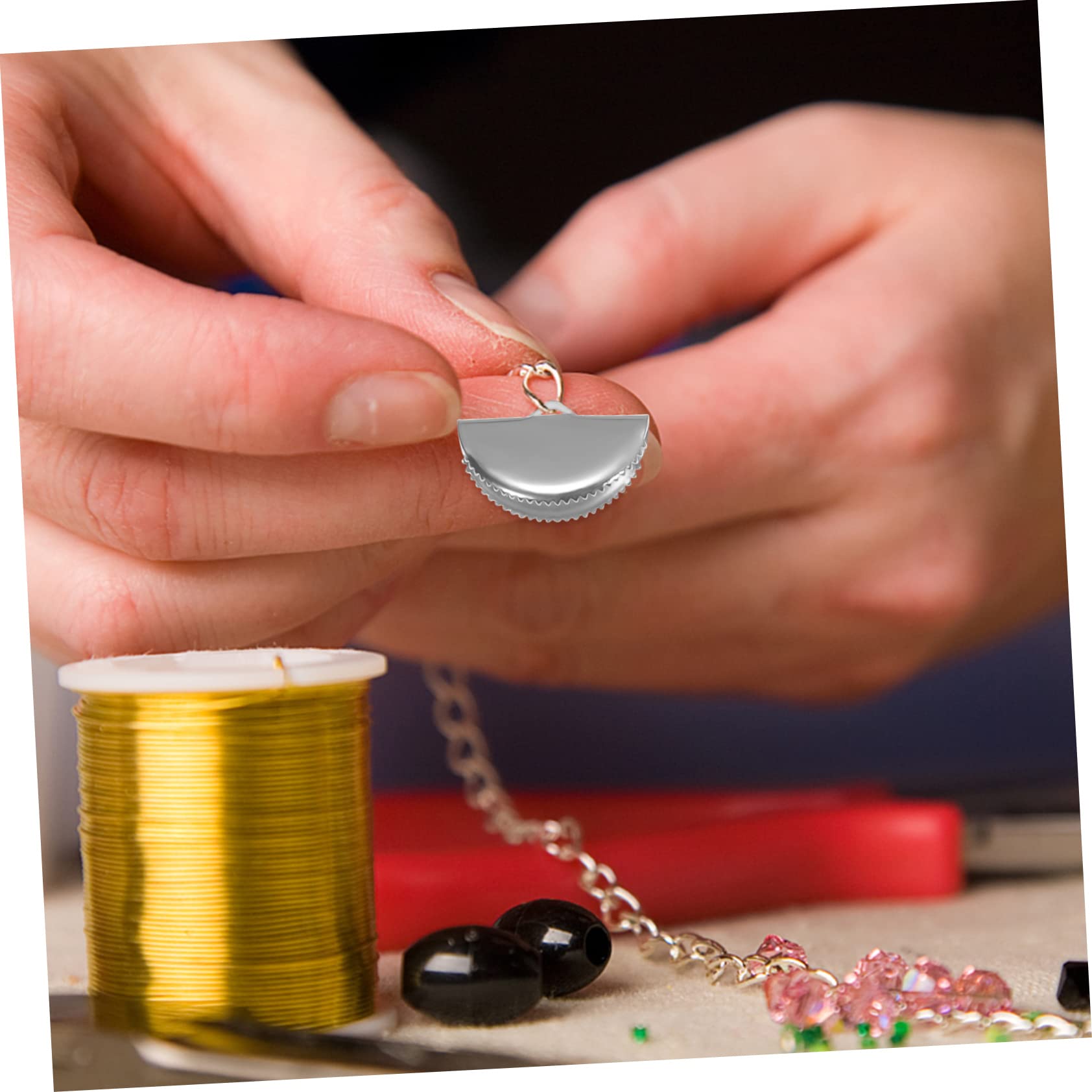 Uonlytech 5sets 60 Pcs Alloy Cord Ends Fastener Clasps Mixed Colors for Jewelry Making for Necklaces Bracelets Anklets DIY Crafts 60pcs*5