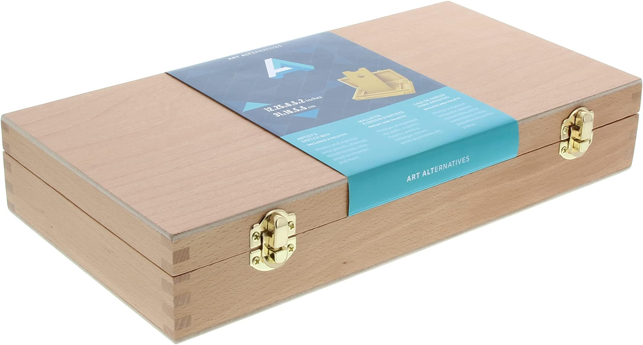Art Alternatives Artist's Sketch Box with Palette, Brown