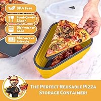 Vista 2 de El Paquete de Pizza Perfecto™ - Contenedor Reutilizable de Almacenamiento de Pizza con 5 Bandejas de Servicio Aptas para Microondas - Contenedor